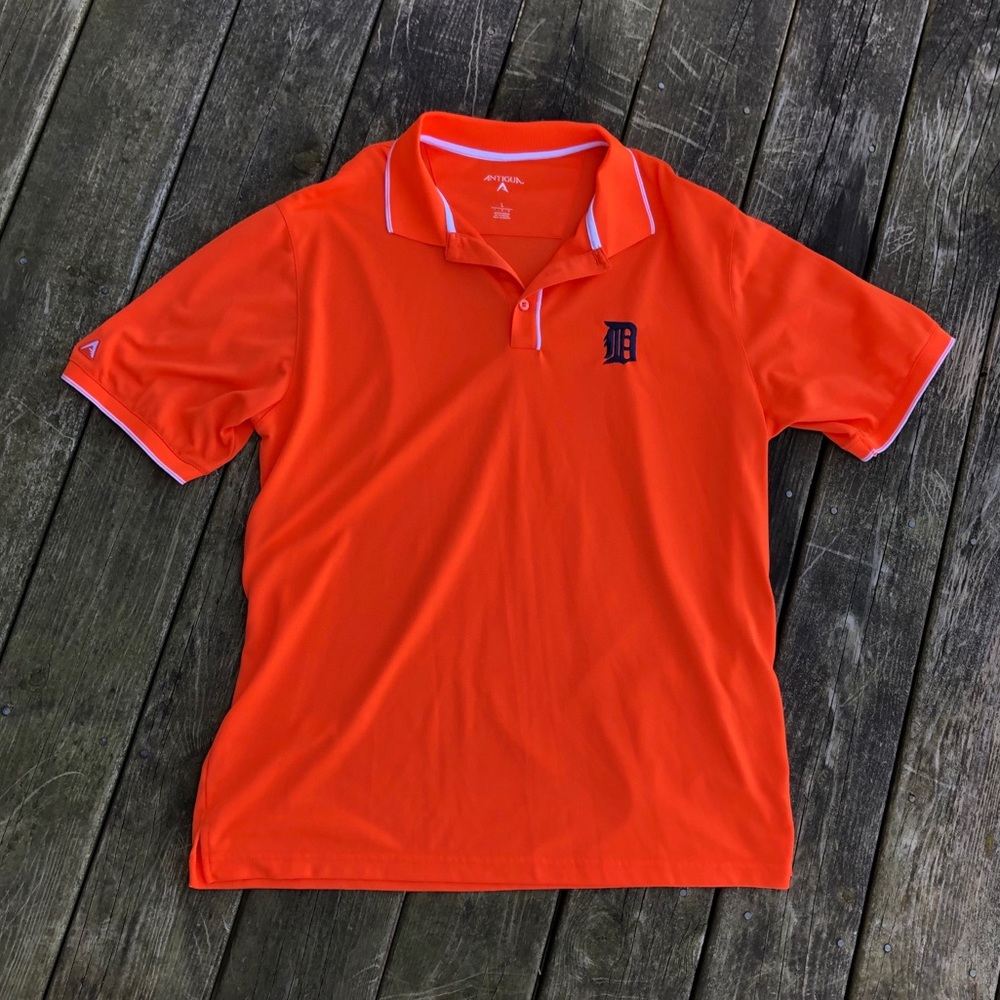EUC. Orange ANTIGUA Detroit Tiger’s Polo